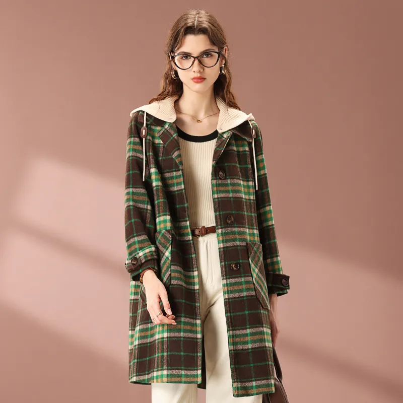FENHONGMALI Coats Women's Green-1