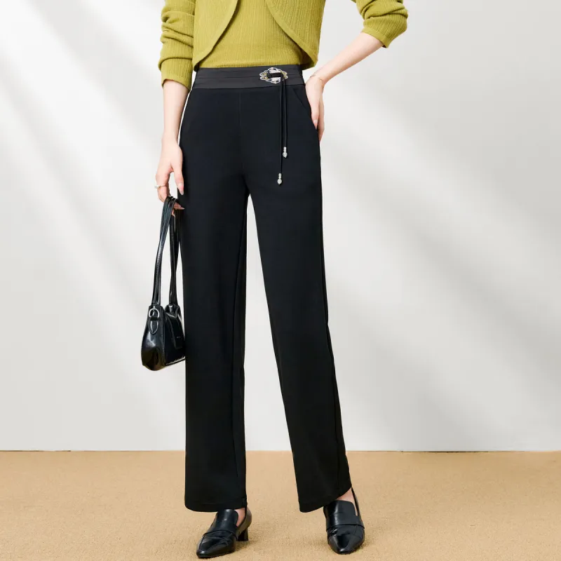 FENHONGMALI Casual Pants Women's Black-1