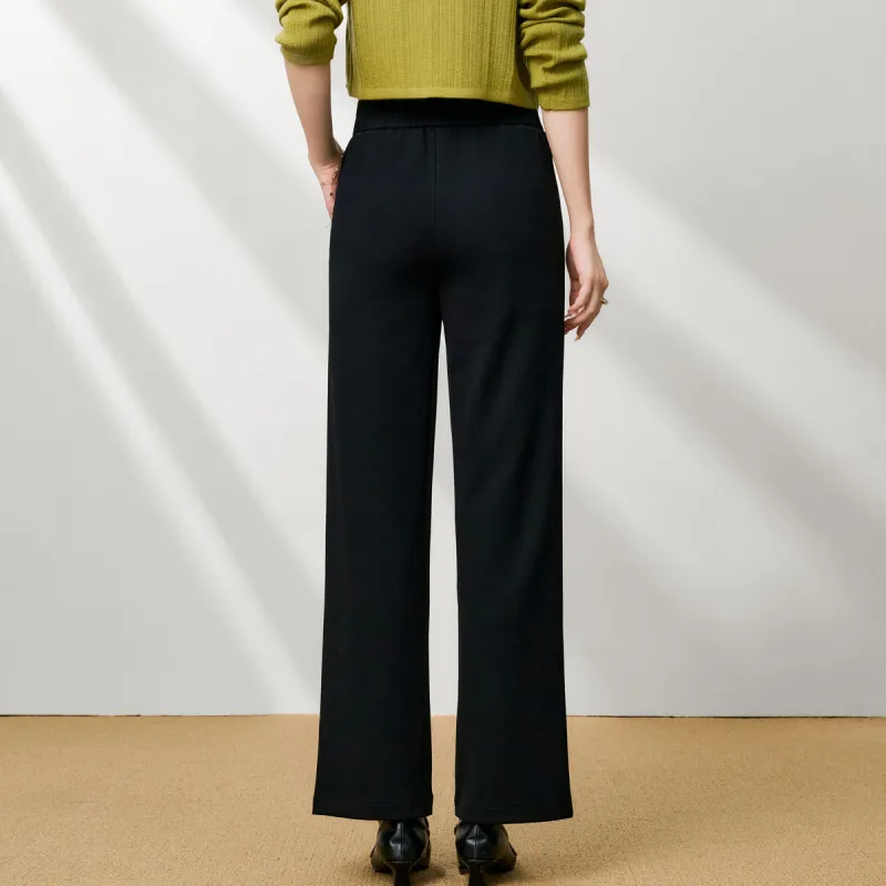 FENHONGMALI Casual Pants Women's Black-3