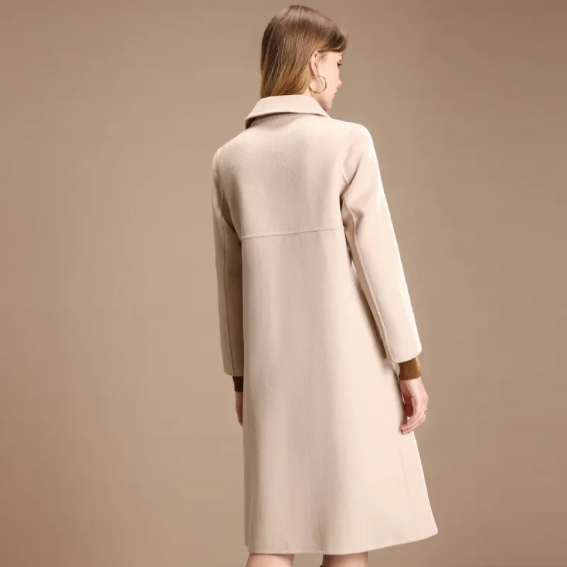 FENHONGMALI Coats Women's Beige-2