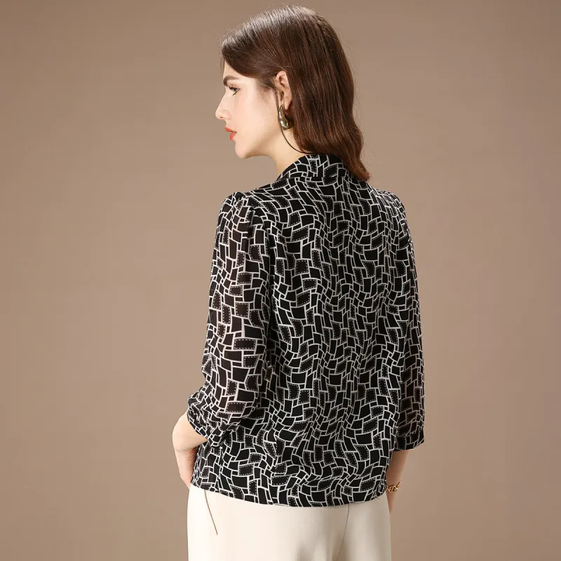FENHONGMALI Shirt Women's Black-3