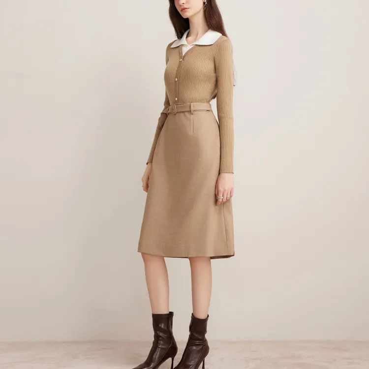 Goodland Long Sleeved Dresses Women's Light Camel-2