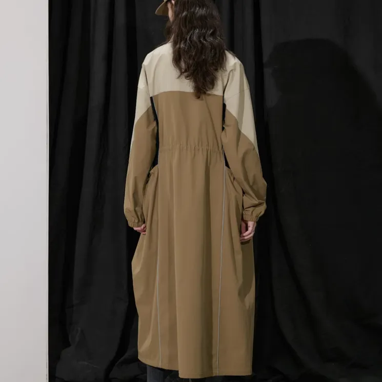 SEMICIRCLE Long-Sleeved Dresses Women's Khaki-1