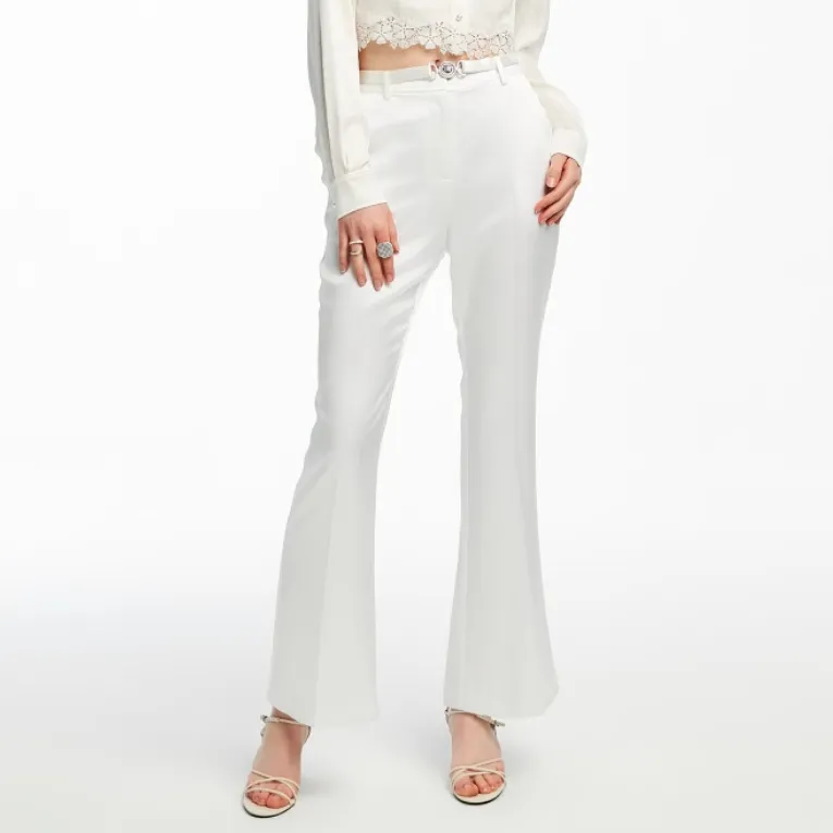Bebe SS24 Casual Pants Women's Raw White-1