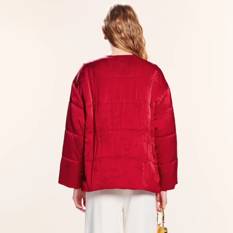 COCOON Puffer Jacket Women's Red-1