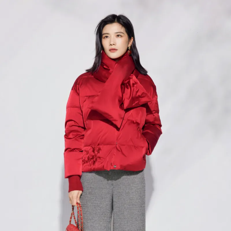 BBLLUUEE Down Jacket Women's Gemstone Red-4