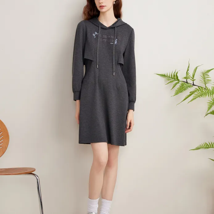 Goodland Long Sleeved Dresses Women's Dark Gray-1