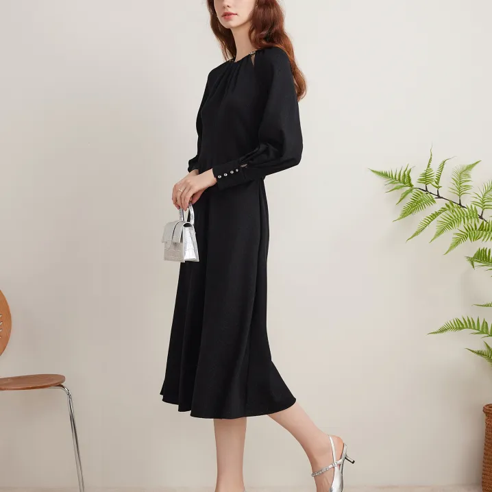 Goodland Long Sleeved Dresses Women's Black-3