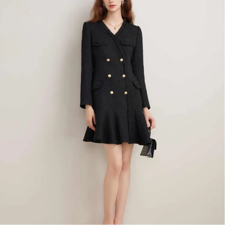 Goodland Long Sleeved Dresses Women's Black-1