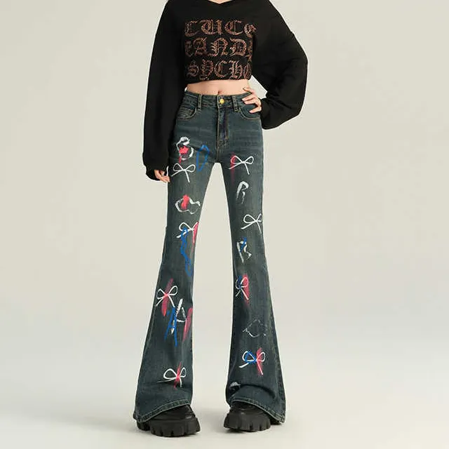 YINLEI Jeans Women's Blue-1