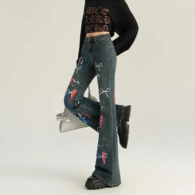 YINLEI Jeans Women's Blue-3