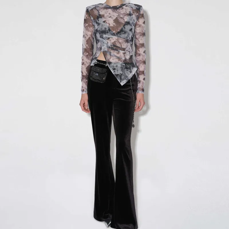 Bebe FW23 Chiffon Shirt Women's-4