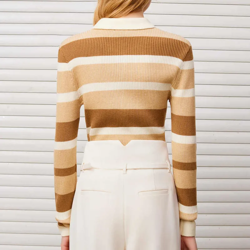 DKNY FW24 Sweater Women's Medium Coffee-3