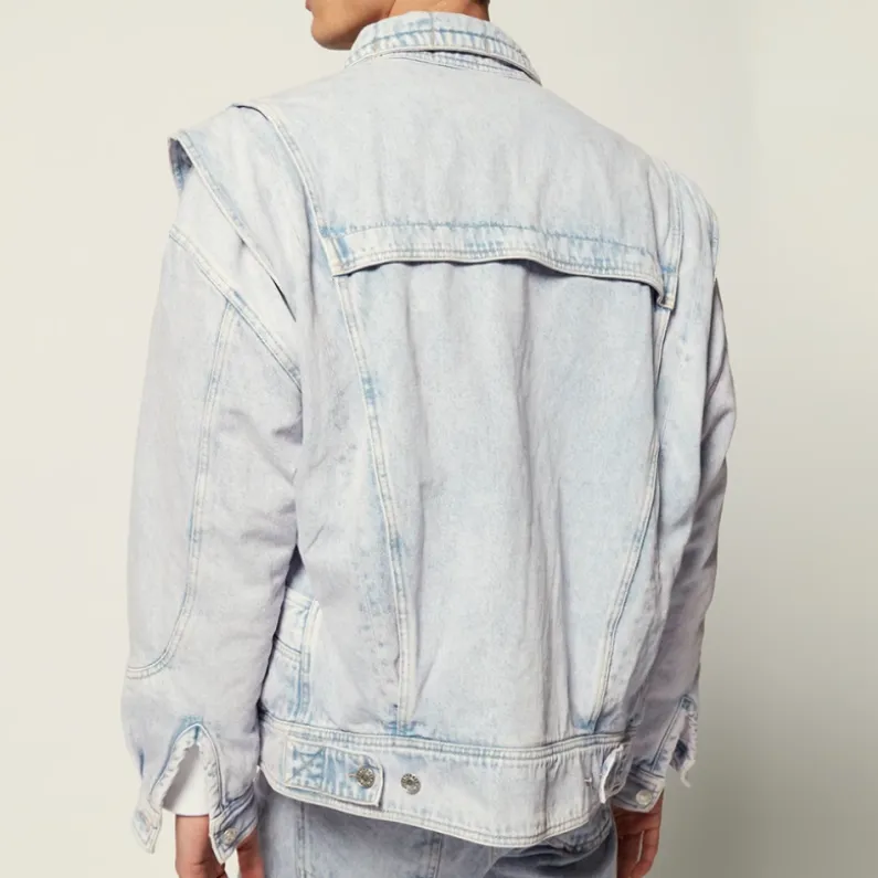 ISABEL MARANT Denim Jacket Men's Snow Blue Color-2
