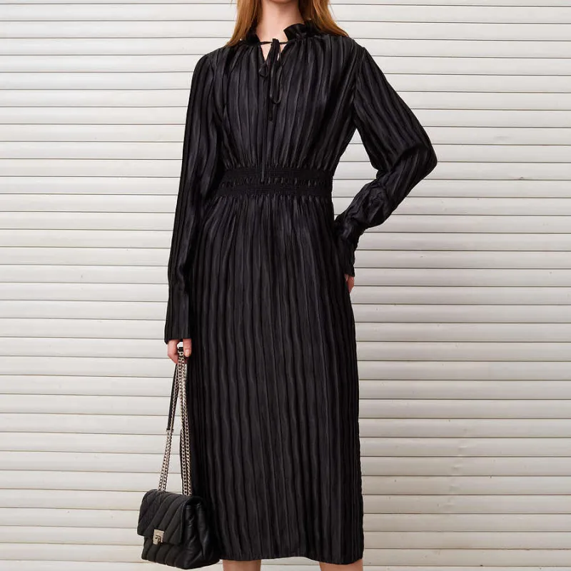 DKNY FW24 Long Sleeved Dress Women's Black-2
