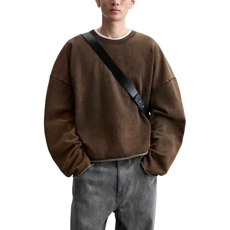 ZARA Sweatshirt Men's Dark Brown-1