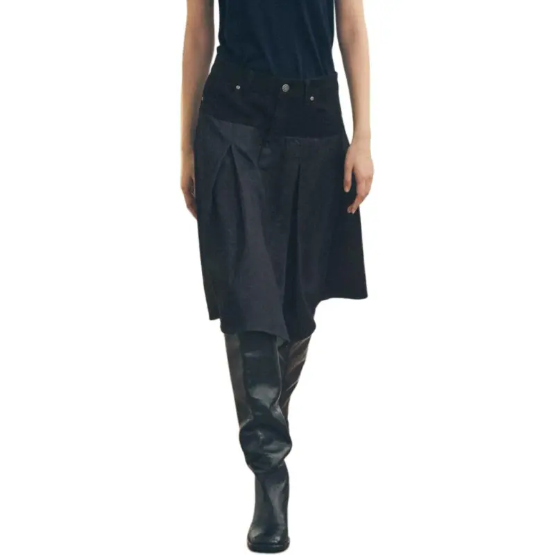 ZARA ZW Series Denim Short Skirts Women's Blue-2
