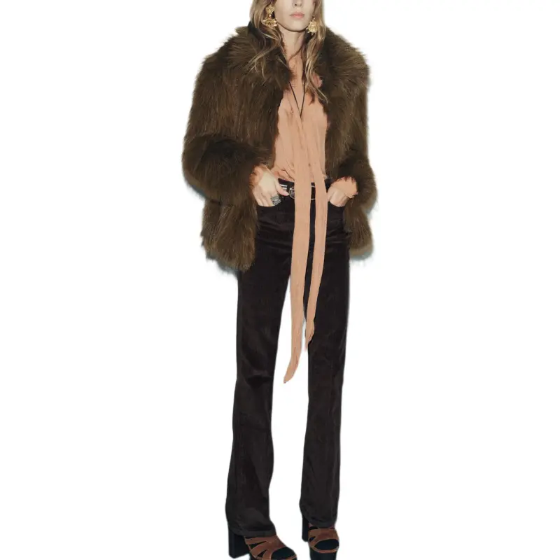 ZARA ZW Series Casual Pants Women's Brown-2