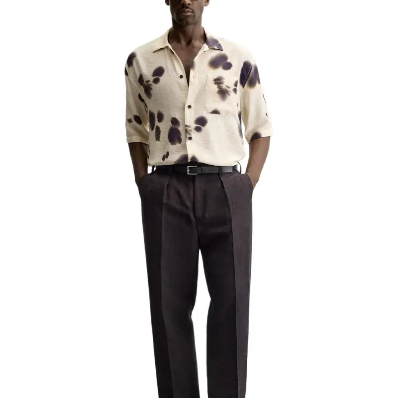 ZARA Shirts Men Black/White-2