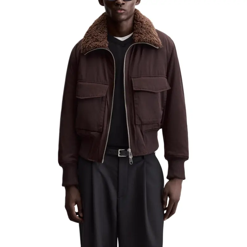 ZARA Puffer Jacket Men's Dark Brown-2