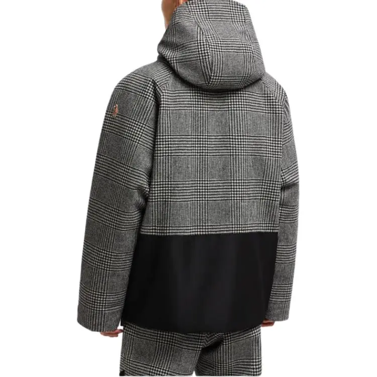 Moncler Houndstooth Hooded Down Jacket-2