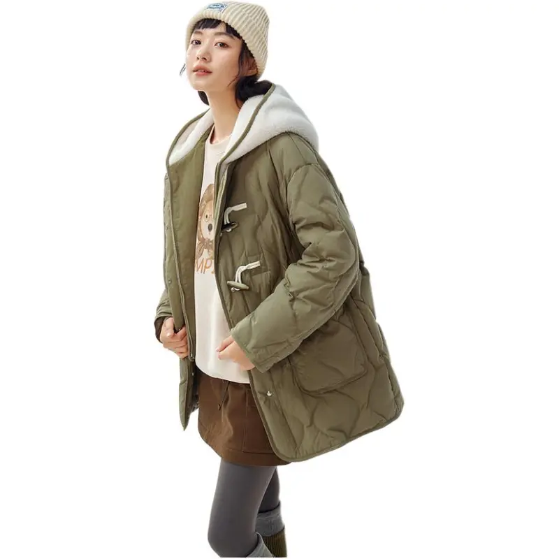 ZIHAN Down Jacket Women's Khaki Green-2