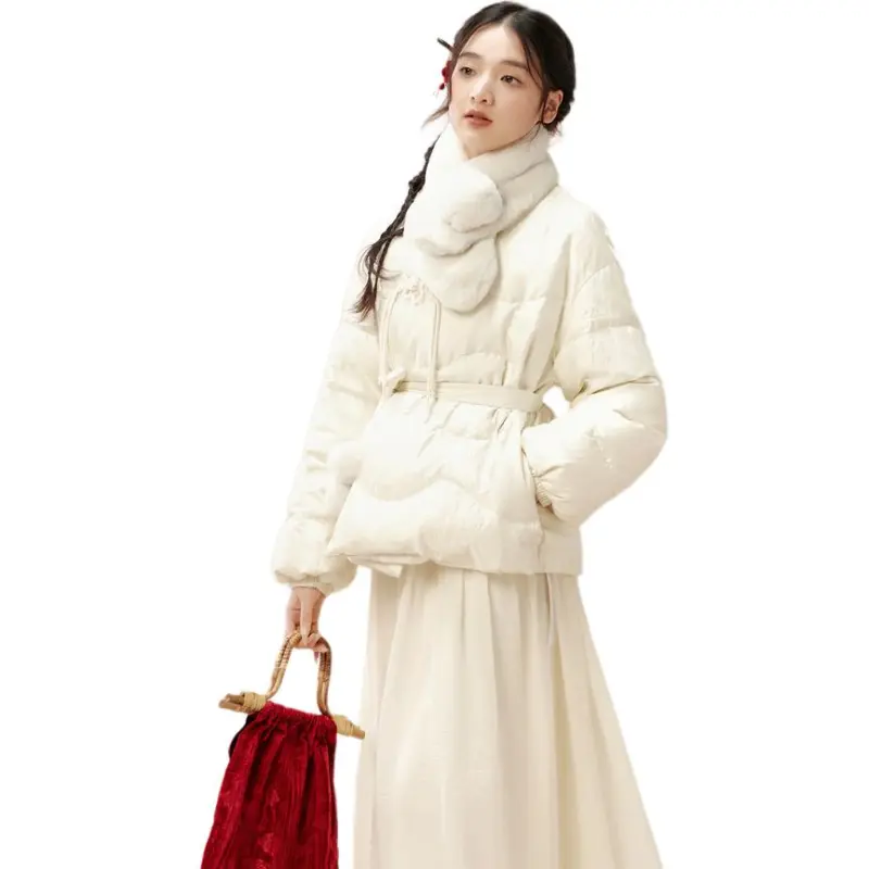 ZIHAN Down Jacket Women's Beige Gold-2