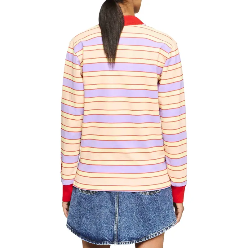 JW Anderson Contrast Trim Striped Polo Top-2