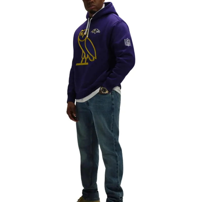 Ovo X NFL Baltimore Ravens Icon Team Hoodie-2