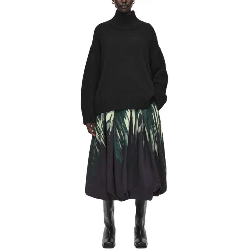 COS Casual Long Skirts Women's Black-1