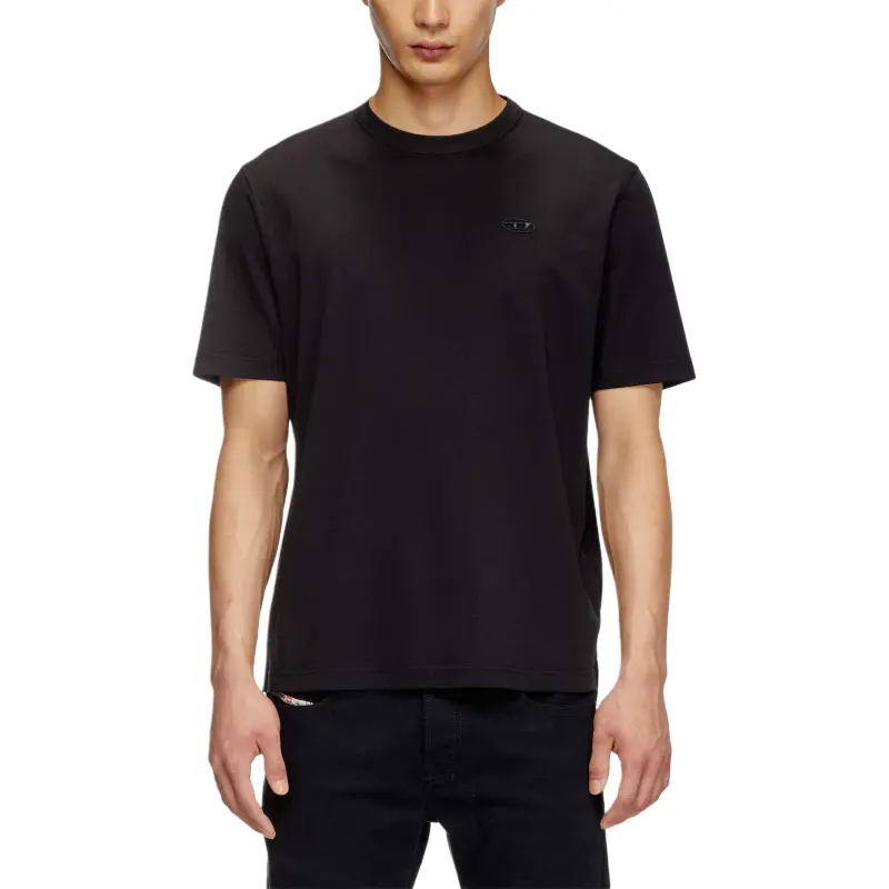 DIESEL T Adjust Slits R17 Logo Embroidered Crewneck T Shirt-2