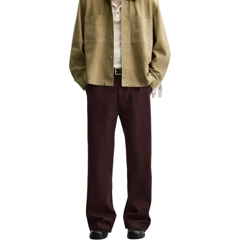 ZARA Jeans Men Dark Red Color-2