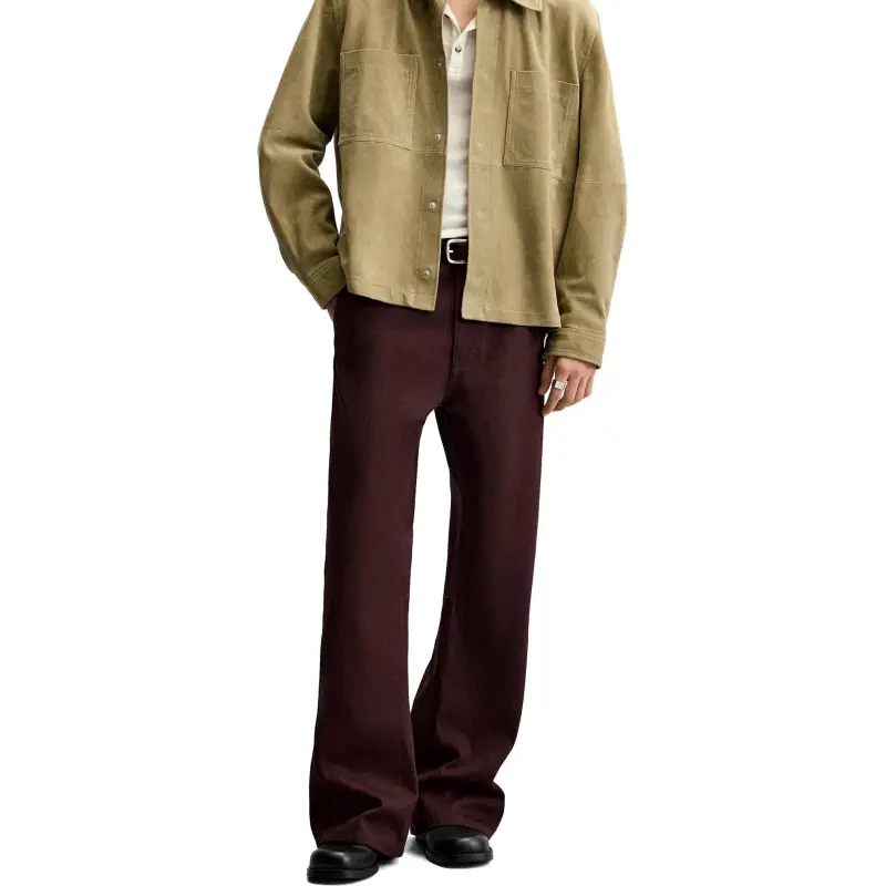 ZARA Jeans Men Dark Red Color-4