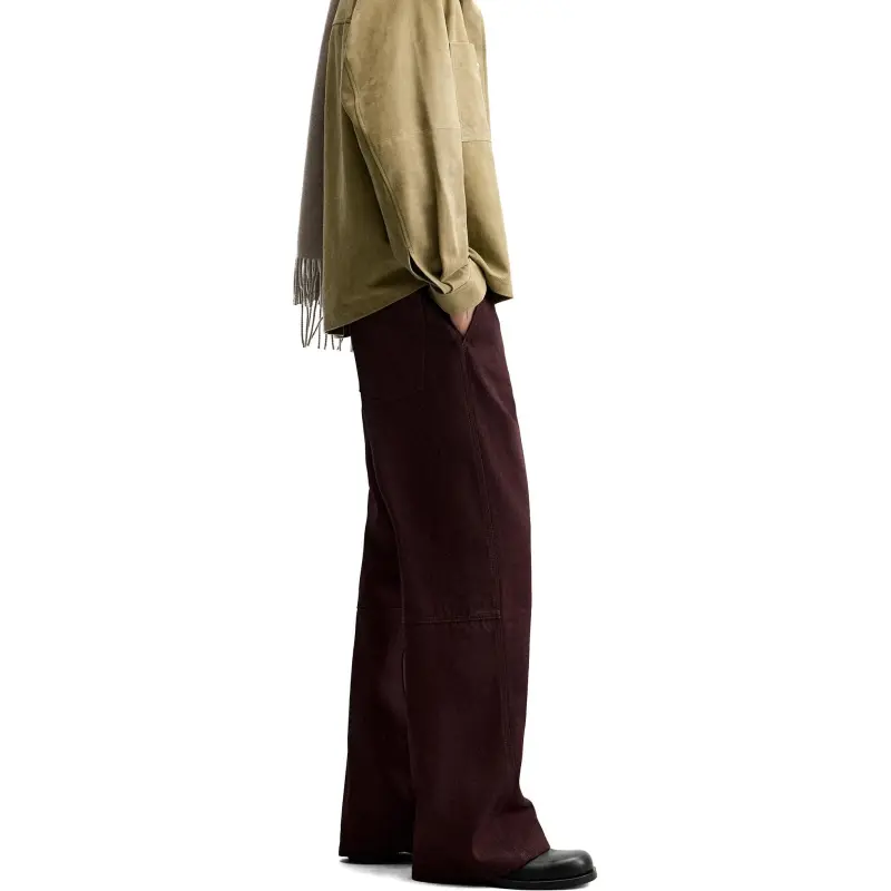 ZARA Jeans Men Dark Red Color-3