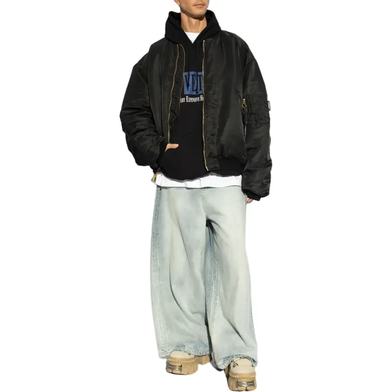 Vetements Printed Drawstring Hoodie Sweater-3