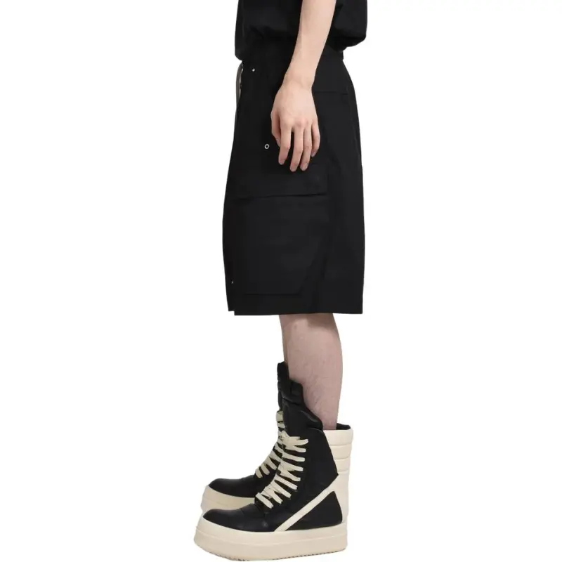 RICK OWENS Casual Shorts Men Black-3