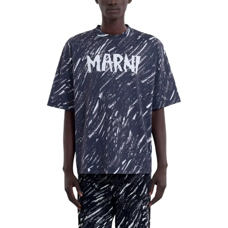 MARNI Logo Printed Crewneck T Shirt-1