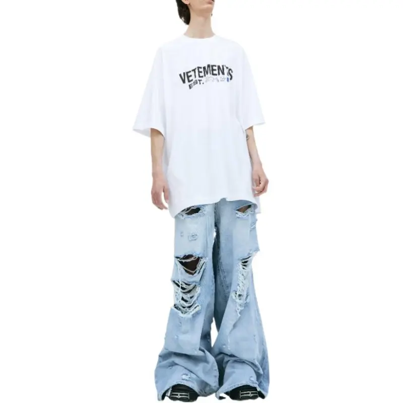 Vetements Flag Logo T Shirt 'White'-4