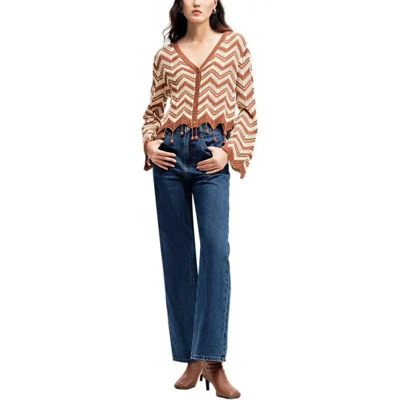 VERO MODA Knitwear Women's Ginger Shredded Brown-4