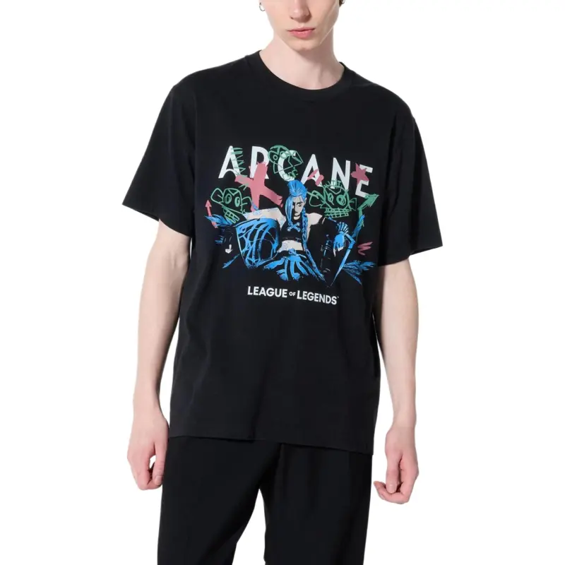 Lol X UNIQLO League Of Legends Collaboration T Shirts Unisex Black-2