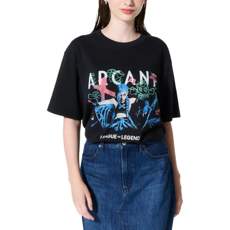 Lol X UNIQLO League Of Legends Collaboration T Shirts Unisex Black-1