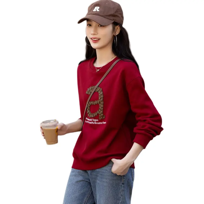 【dme】 Sweatshirt Women's Burgundy-3
