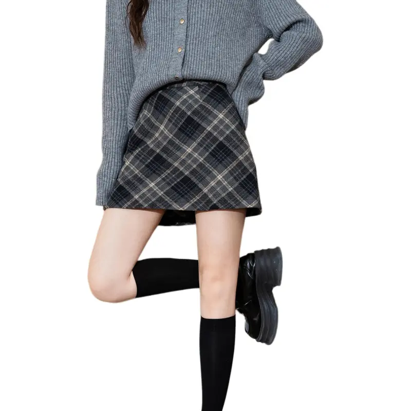 Tonlion Casual Short Skirts Women's Gothic Blue-2