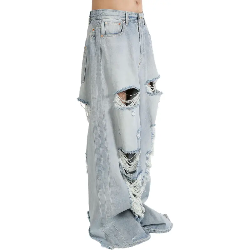 Vetements Ripped Big Shape Jeans-1
