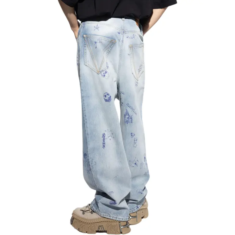 Vetements Scribbled Baggy Jeans-3