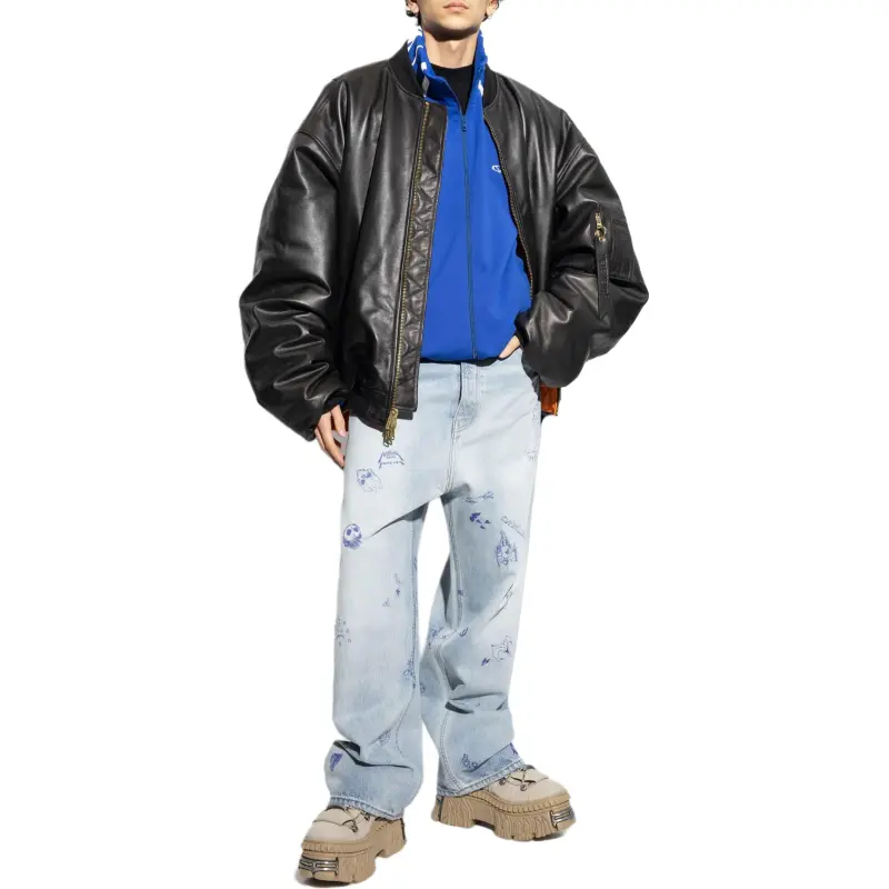 Vetements Scribbled Baggy Jeans-1
