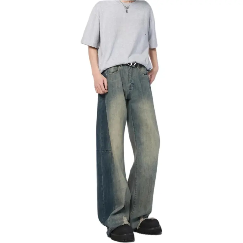 YINLEI Jeans Unisex Blue-1