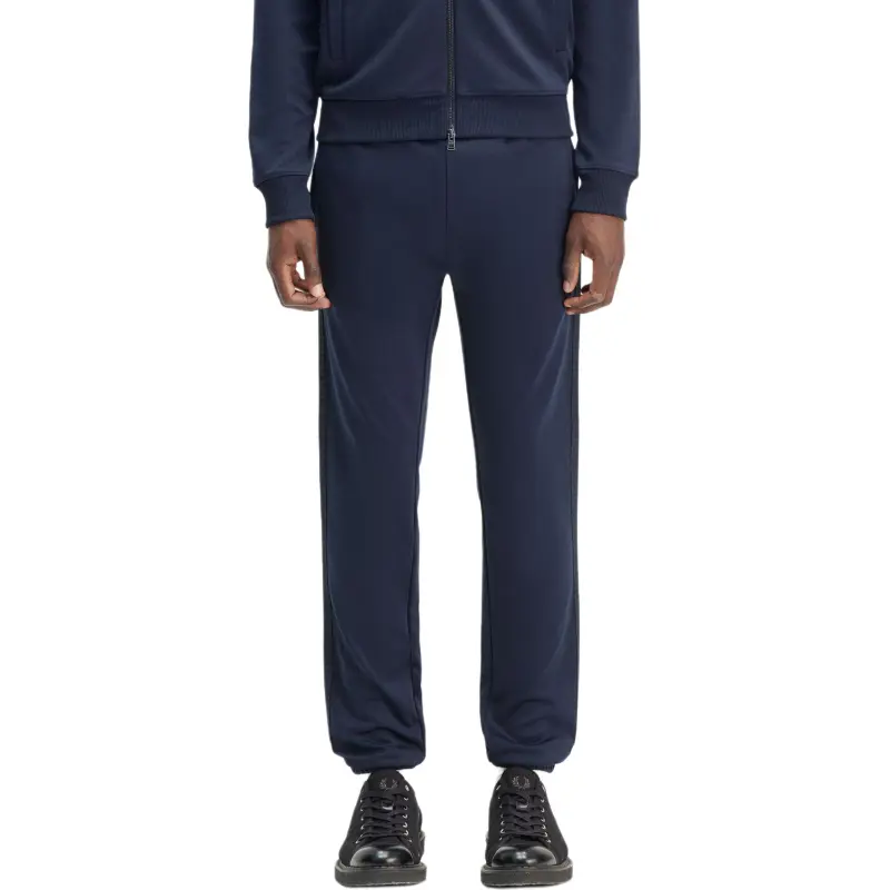 FRED PERRY Knitted Sports Pants Men's Dark Carbon-3