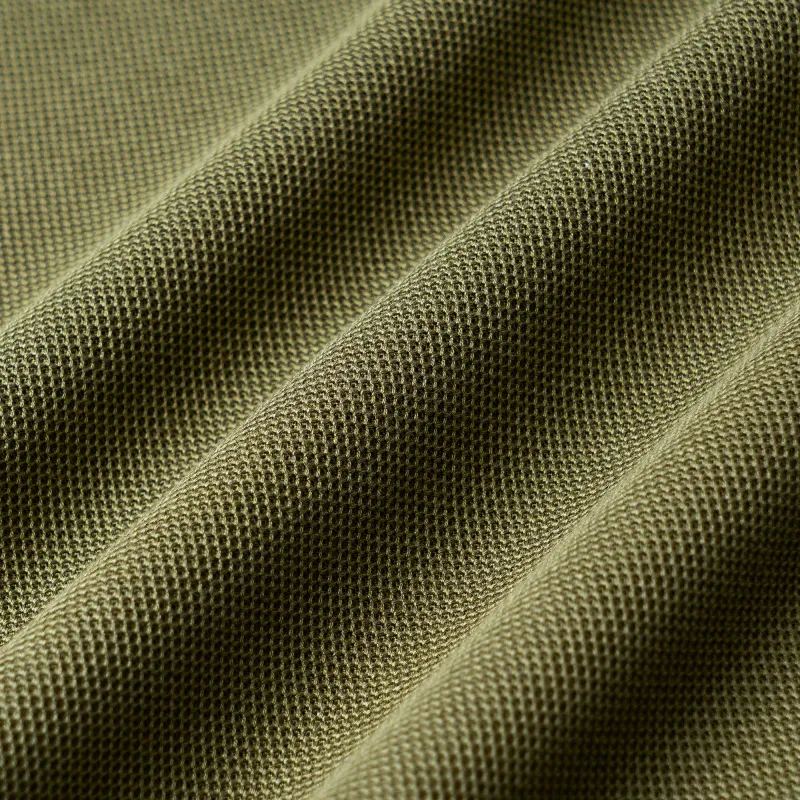 Burberry SS24 Logo Embroidery Vertical Button-Up Polo Shirt Green-6