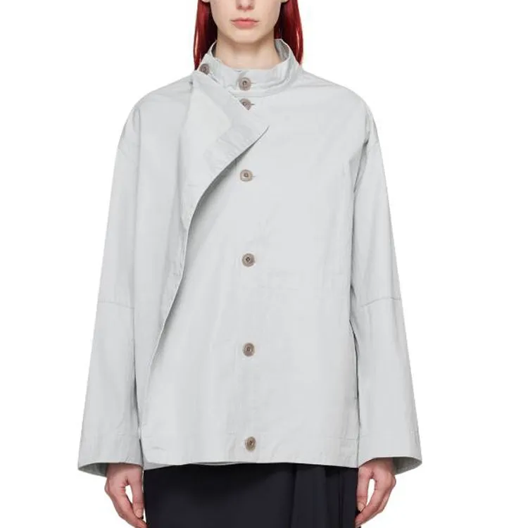 Lemaire Asymmetrical Blouson 'Cold Dye Cloud Grey'-2